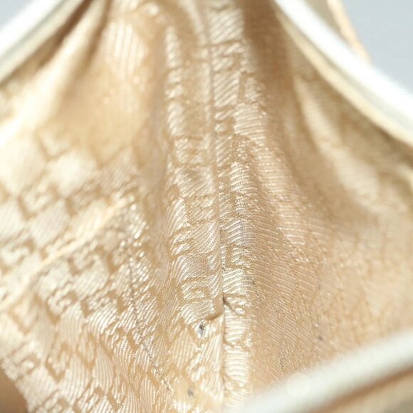 GUCCI Sherry Line Shoulder Bag Canvas Beige Light Blue 005 0814 Auth 64388 - Picture 7 of 16